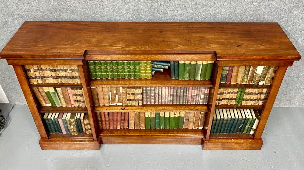 Good 19th.Century Mahogany Open Breakfront Bookcase View II