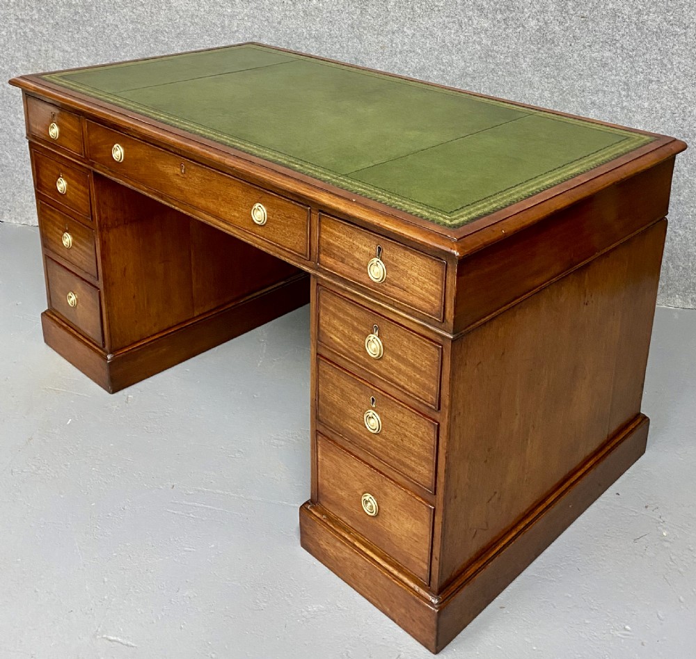 Antique Mahogany Pedestal Desk