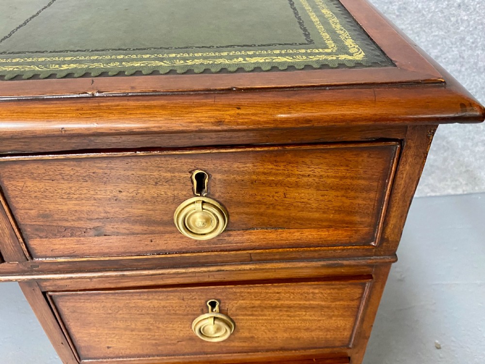Antique Mahogany Pedestal Desk View III