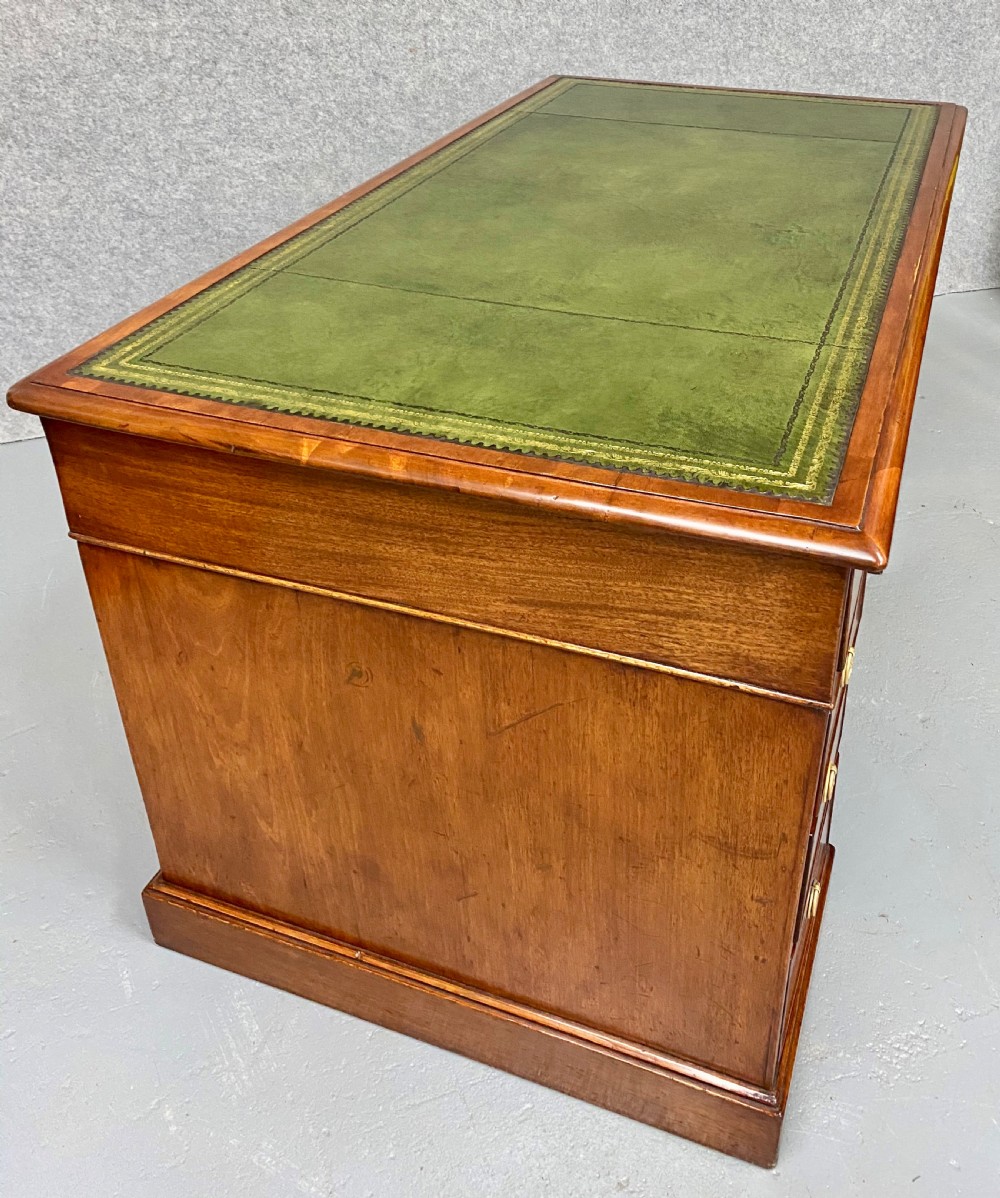 Antique Mahogany Pedestal Desk View VI