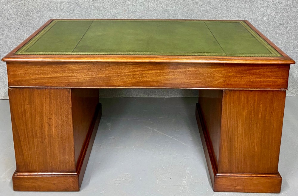 Antique Mahogany Pedestal Desk View VII
