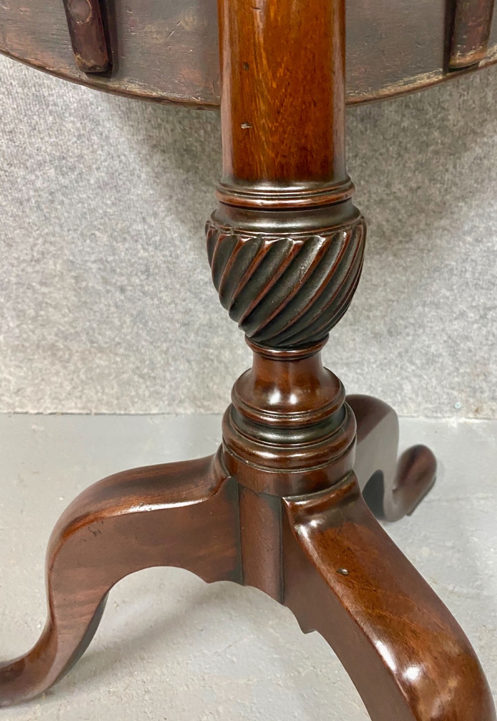 George III Mahogany Snap Top Occasional Table View IV