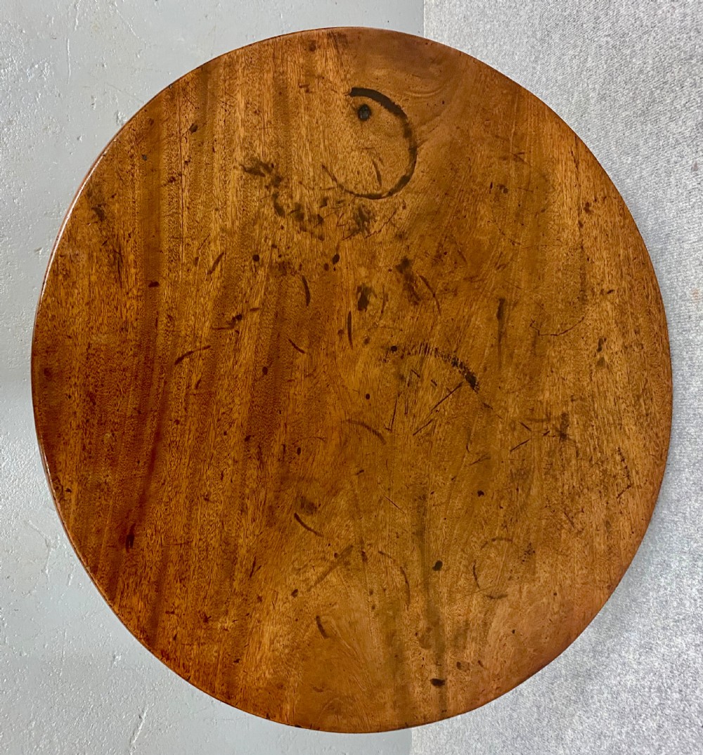 George III Mahogany Snap Top Occasional Table View V