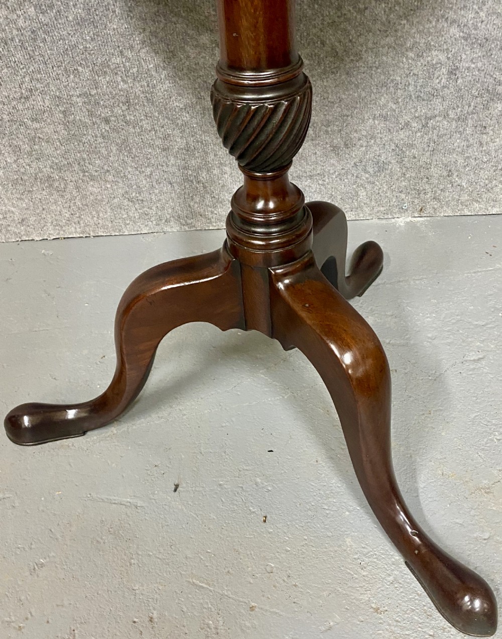 George III Mahogany Snap Top Occasional Table View VI