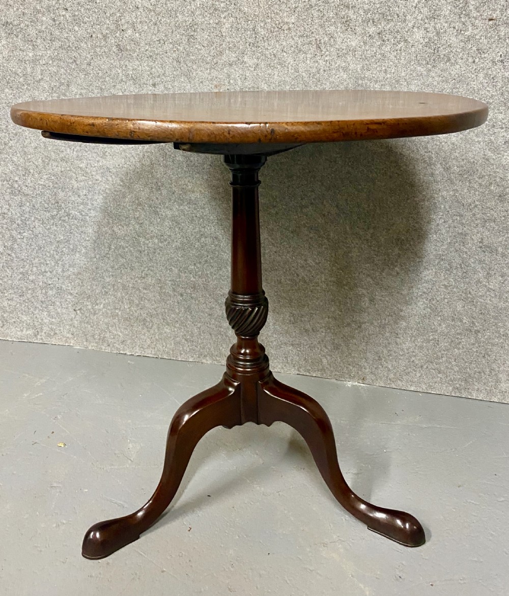George III Mahogany Snap Top Occasional Table View VII