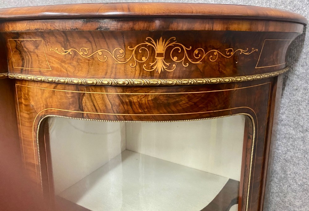 Fine Victorian Burr Walnut Credenza Side Cabinet View V
