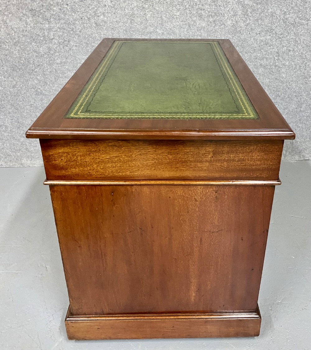 Small Antique Mahogany Pedestal Desk View II