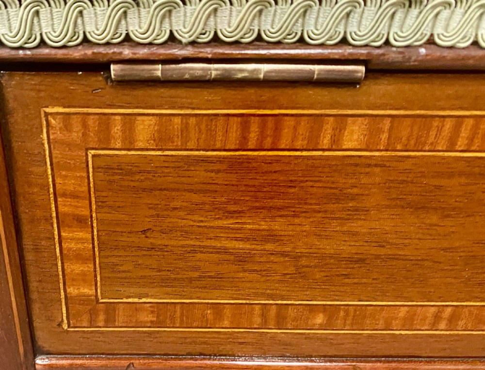 Edwardian Mahogany and Inlaid Window Seat View IV