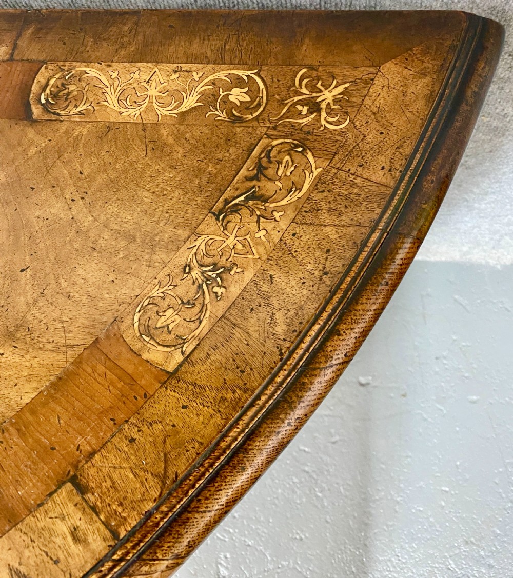 William & Mary Style Walnut Console Side Table View VII