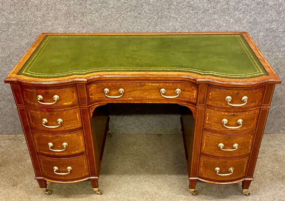 Edwardian Inlaid Mahogany Desk View II
