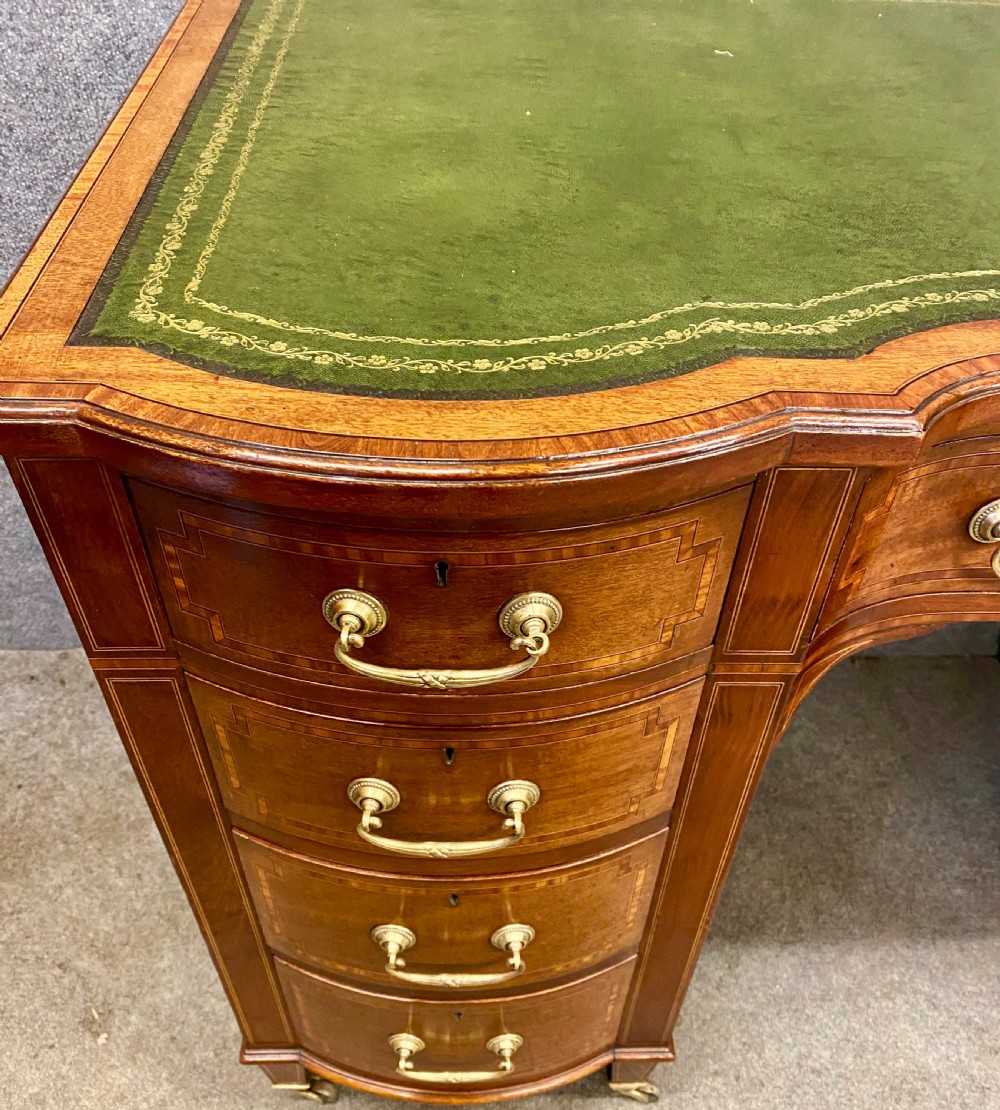 Edwardian Inlaid Mahogany Desk View III