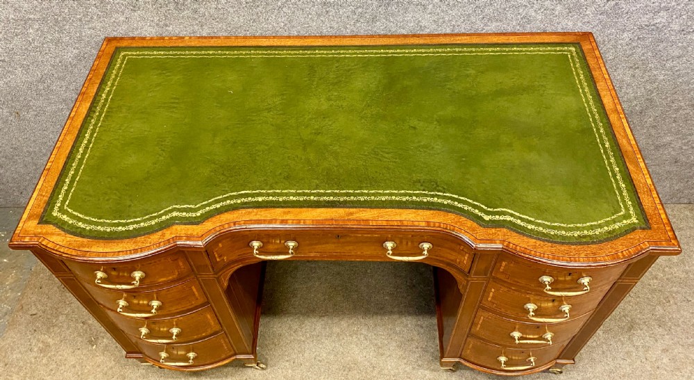 Edwardian Inlaid Mahogany Desk View VIII