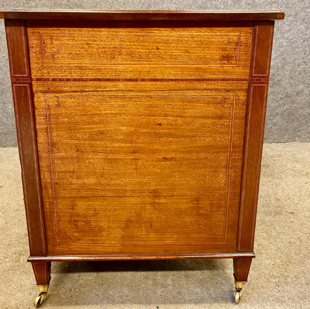 Edwardian Inlaid Mahogany Desk View IX