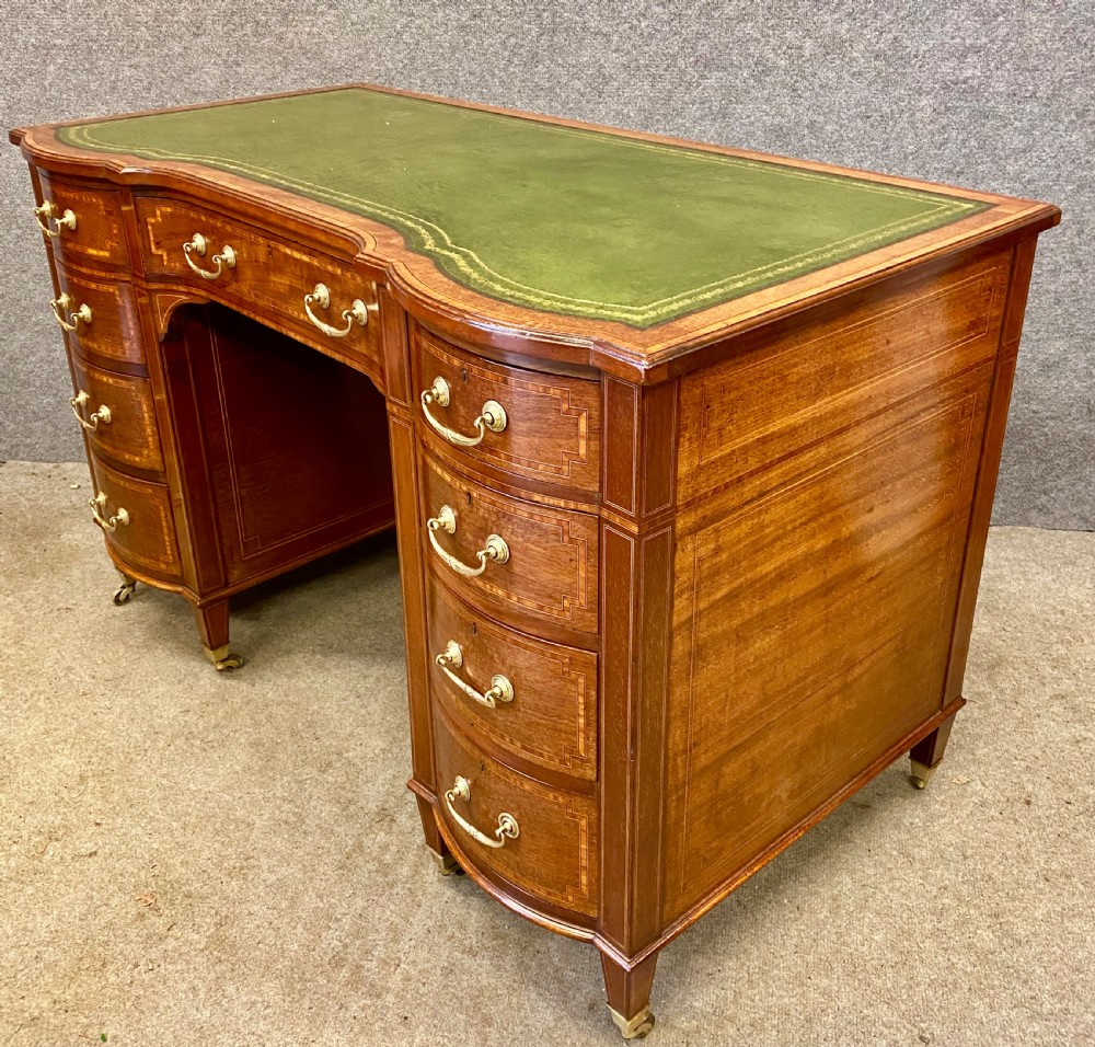 Edwardian Inlaid Mahogany Desk View X