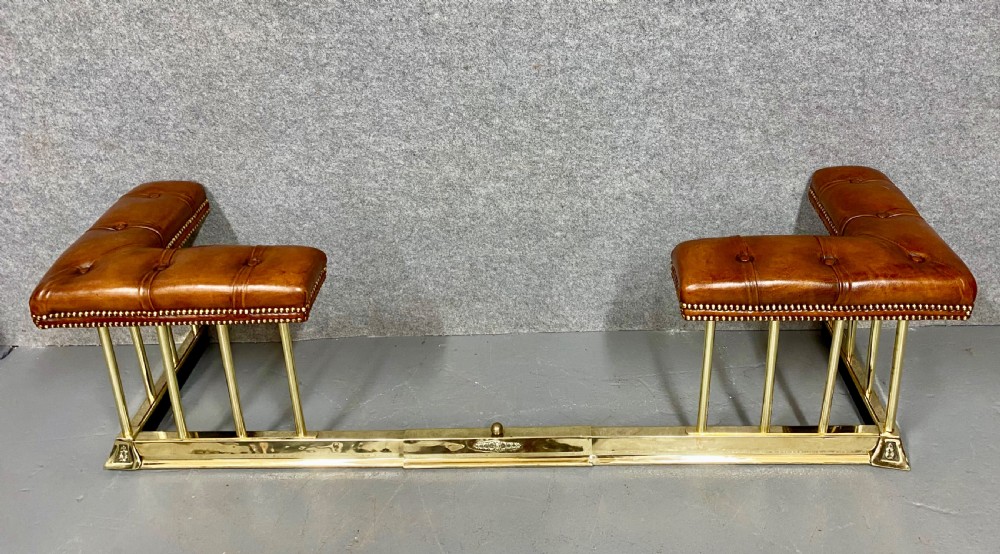 Brass and Leather Extendable Club Fender