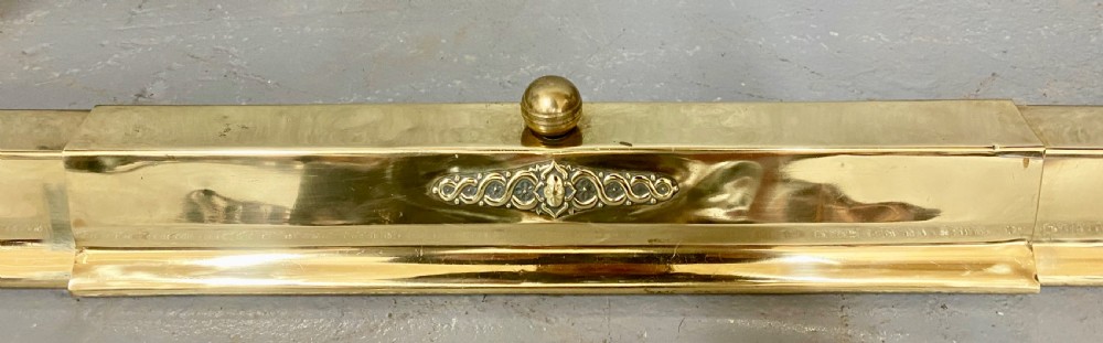 Brass and Leather Extendable Club Fender View II
