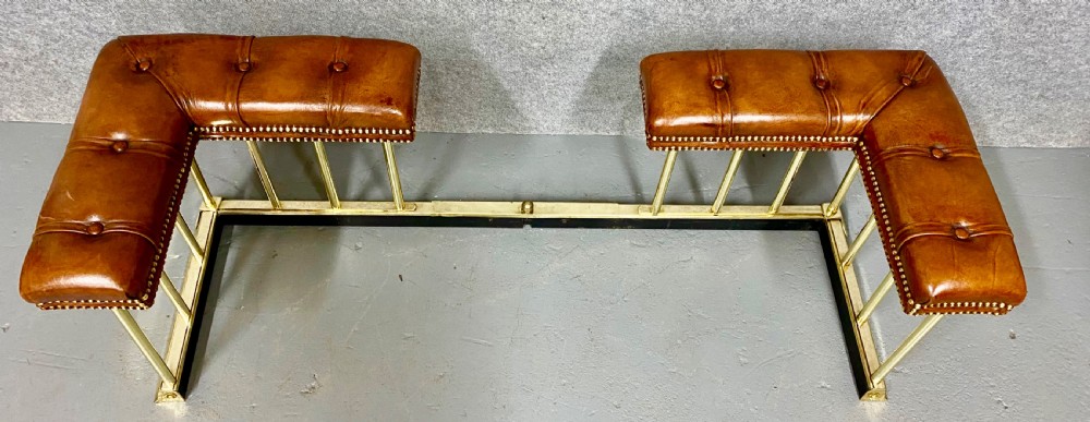 Brass and Leather Extendable Club Fender View III