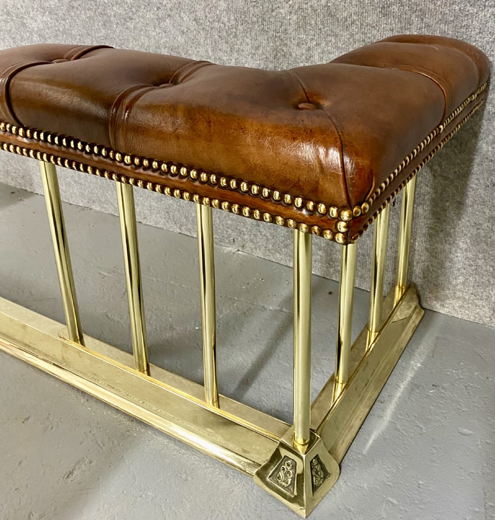 Brass and Leather Extendable Club Fender View V