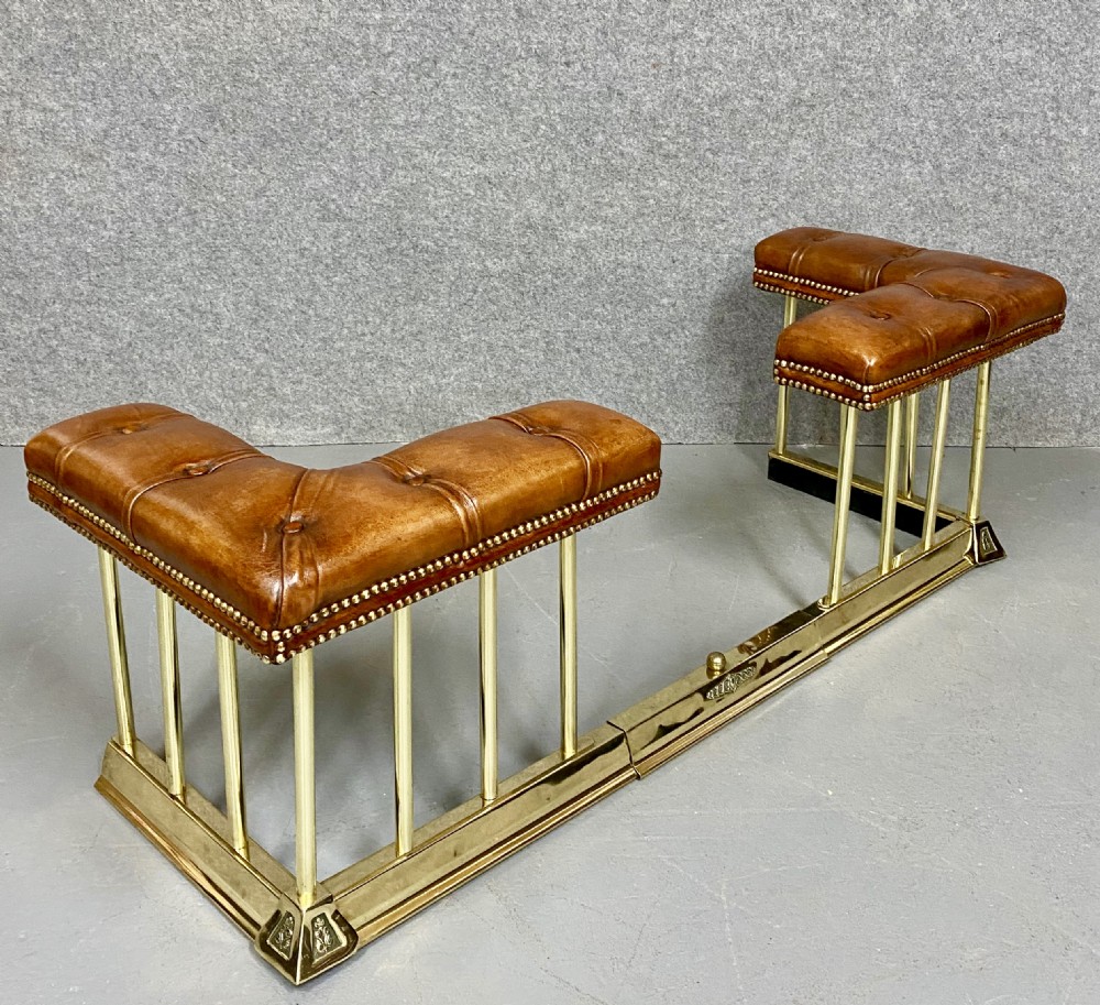 Brass and Leather Extendable Club Fender View VII