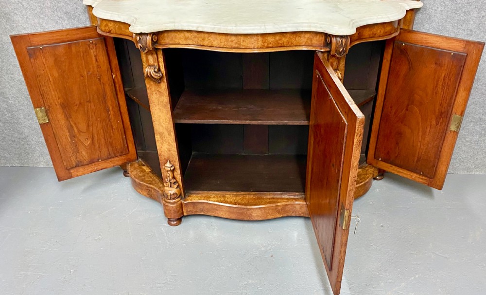 Victorian Burr Walnut Mirror Back Sideboard View VIII
