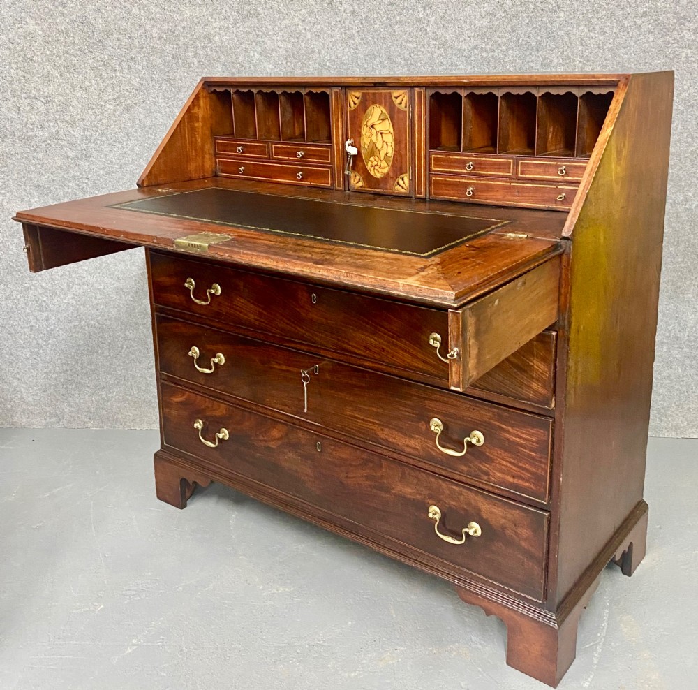 Large George III Mahogany Bureau