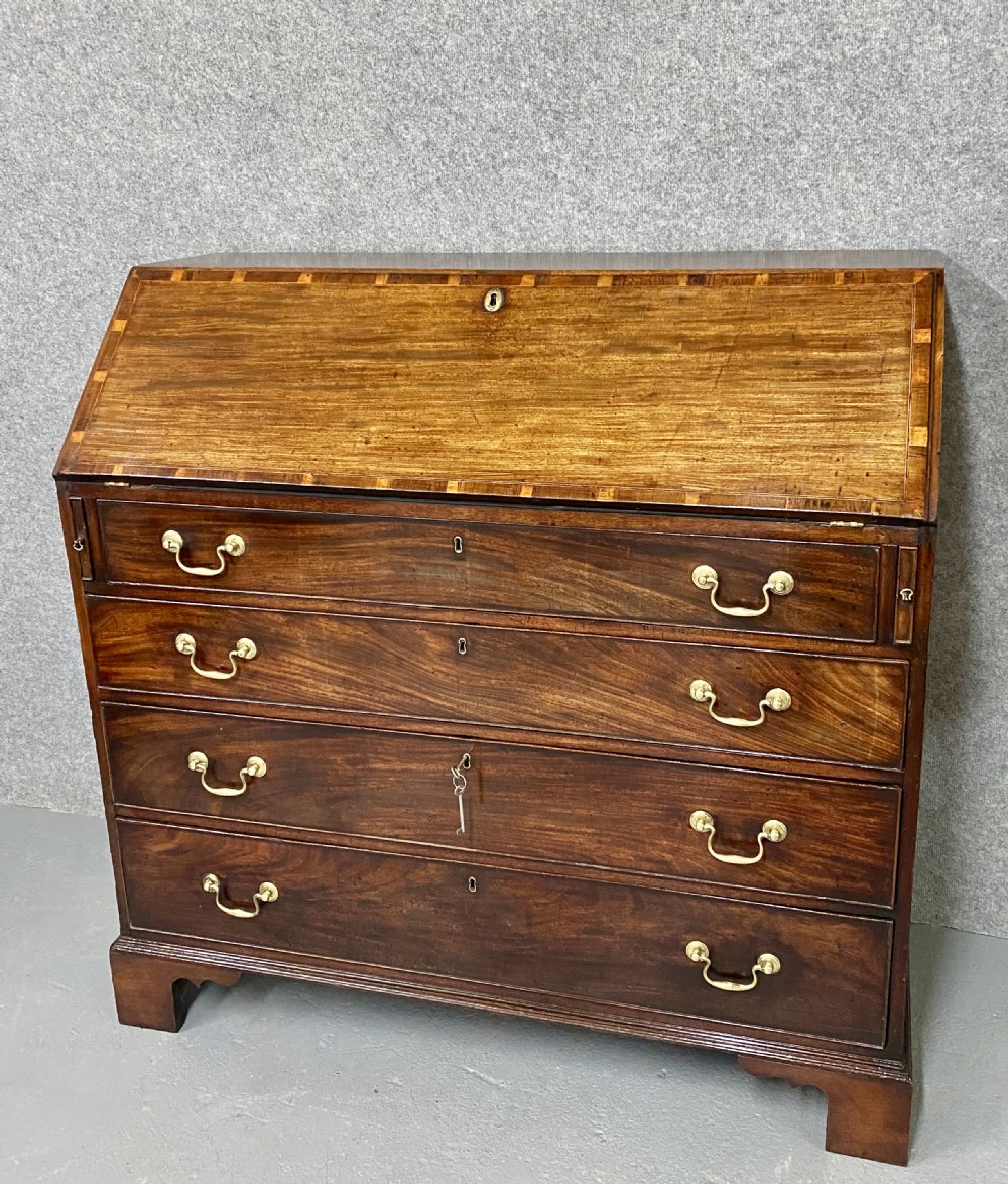 Large George III Mahogany Bureau View II