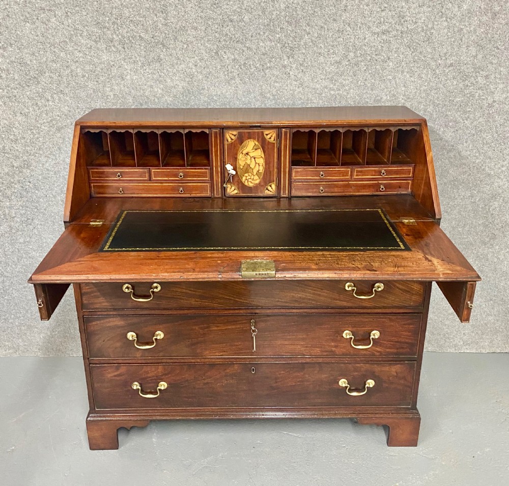 Large George III Mahogany Bureau View IV
