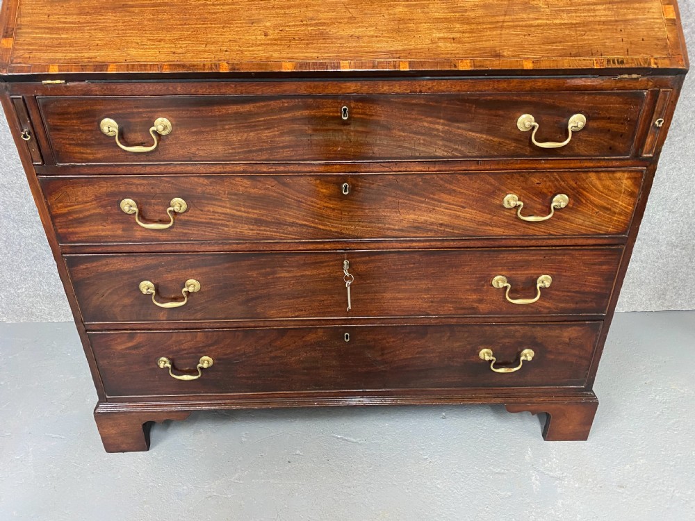 Large George III Mahogany Bureau View IX