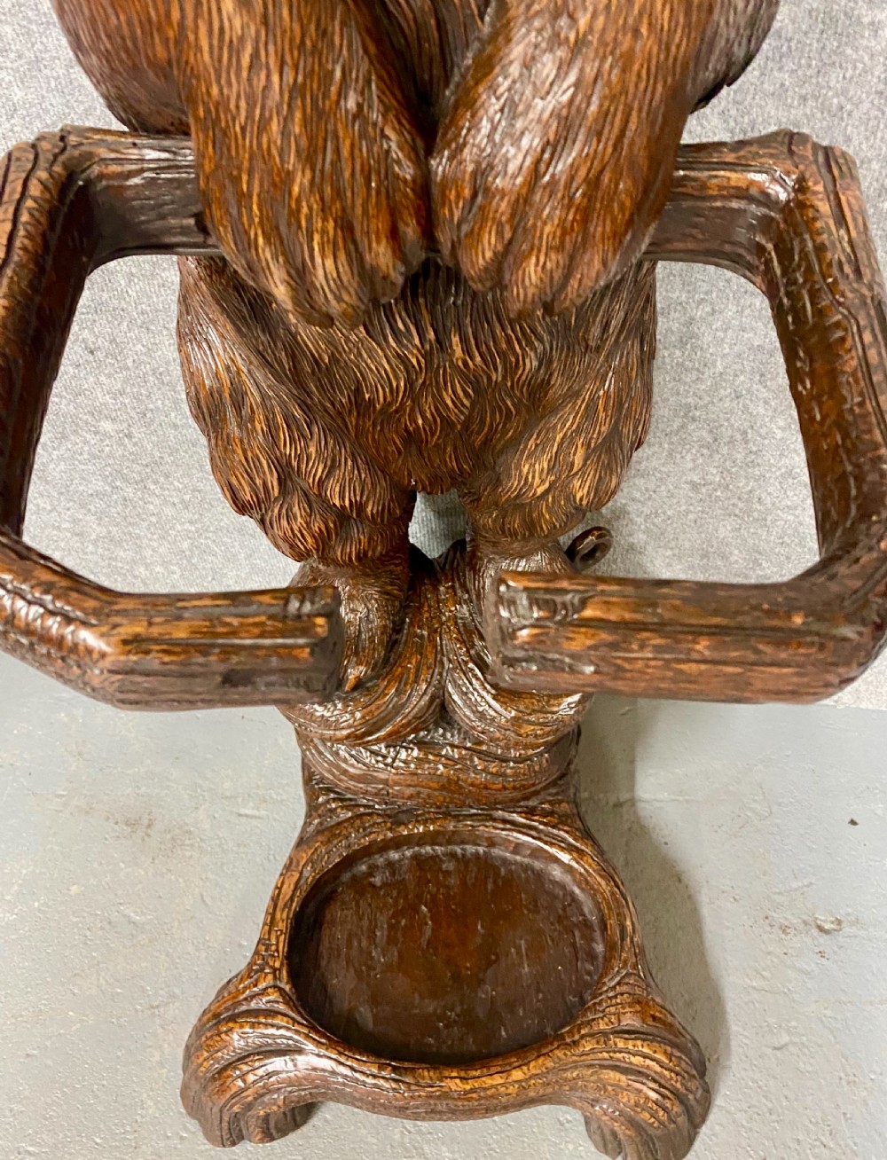 Charming Antique Black Forest Bear Stick Stand View VII