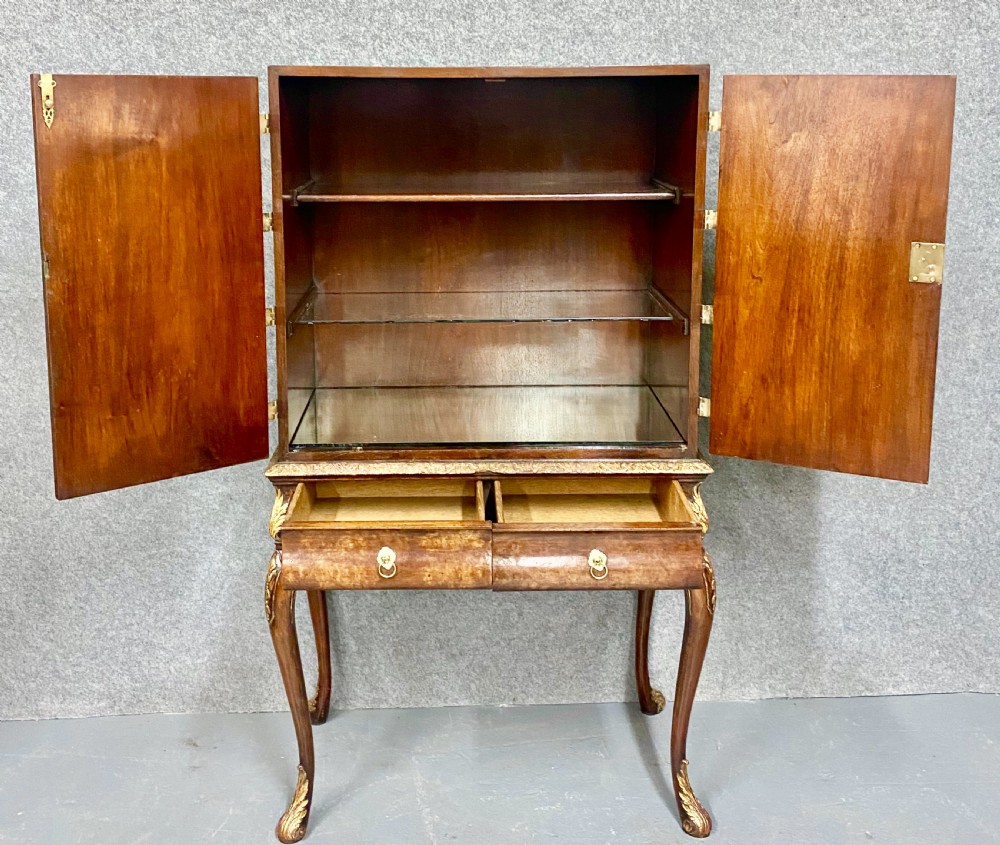 Highly Decorative Walnut Cocktail Cabinet View VII