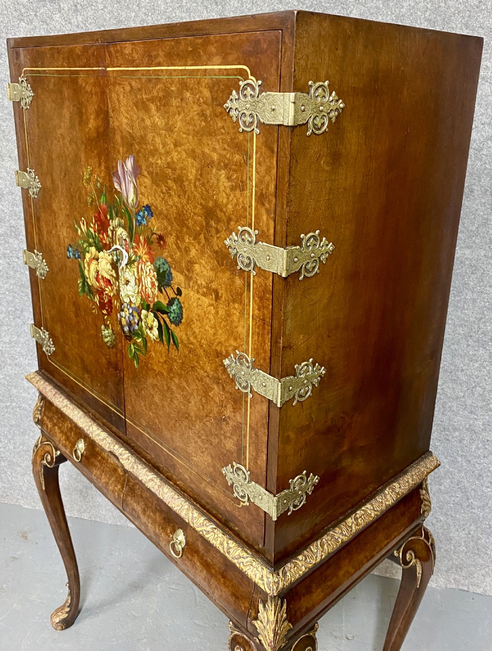 Highly Decorative Walnut Cocktail Cabinet View XI