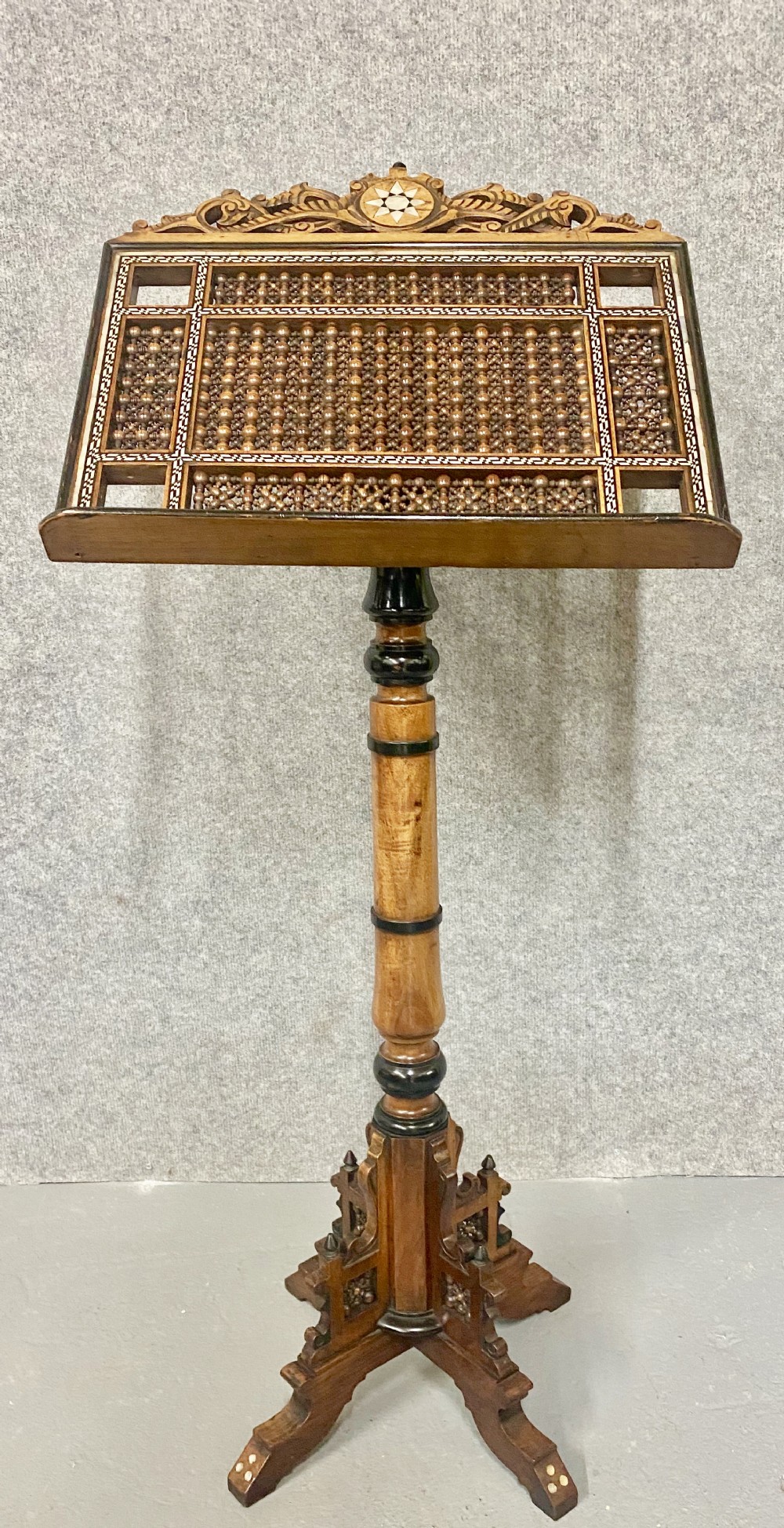 Unusual Damascus Moorish Style Adjustable Music Stand