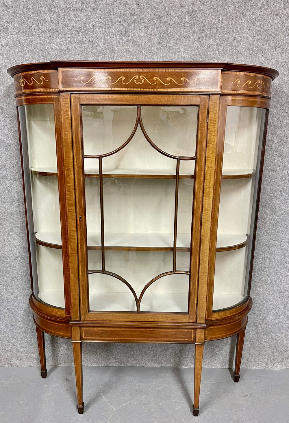 Edwardian Mahogany & Inlaid Display Cabinet View VIII