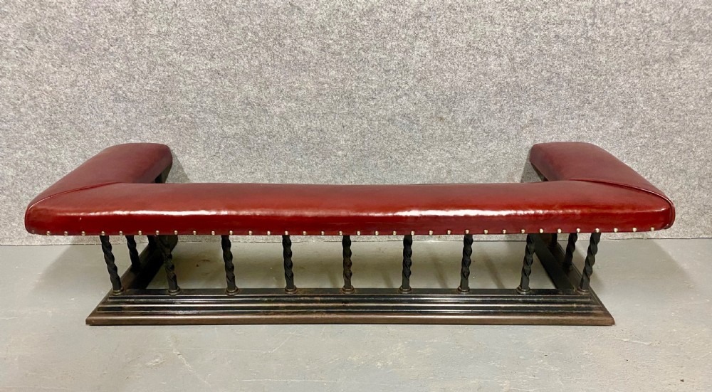 Antique Iron & Leather Seated Club Fender