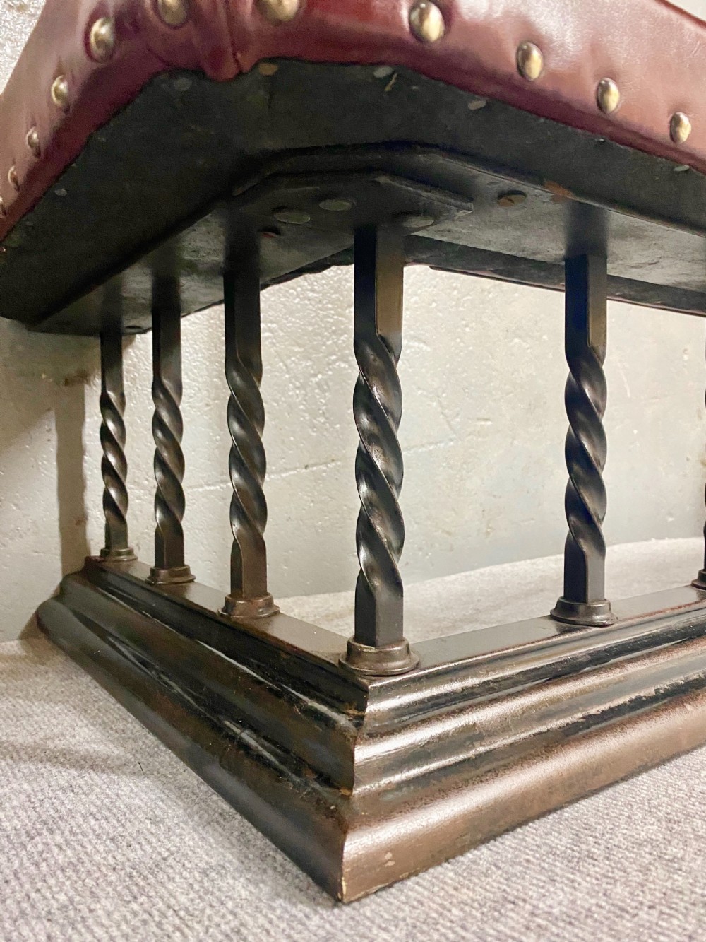 Antique Iron & Leather Seated Club Fender View IV