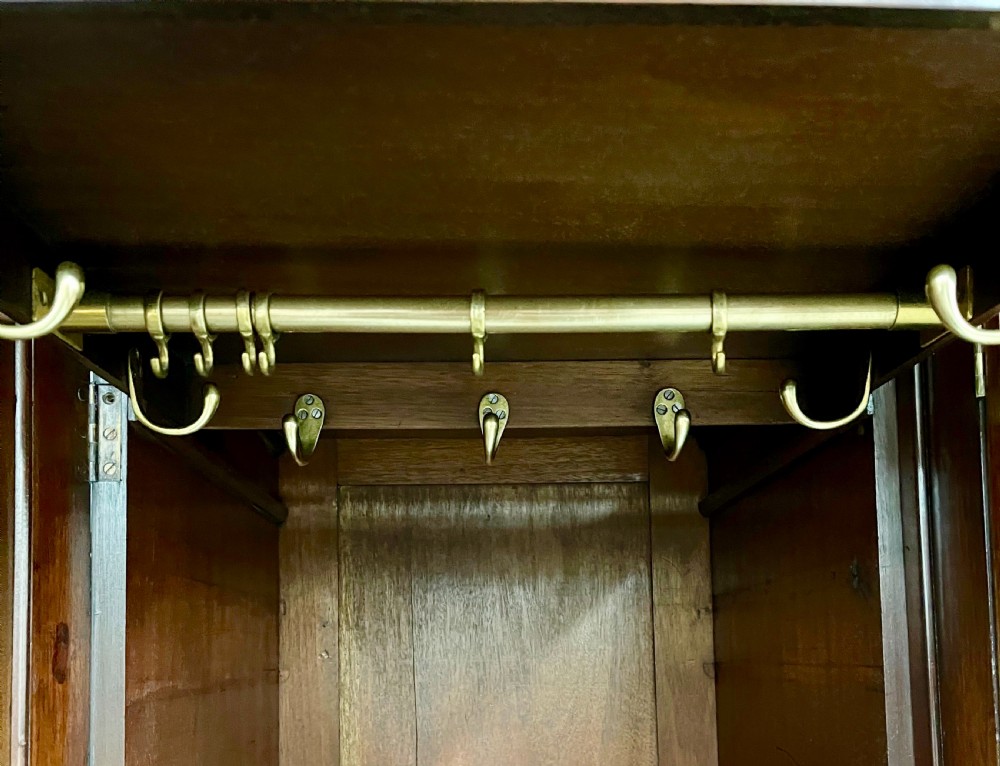 Fine George III Breakfront Linen Press Wardrobe View V
