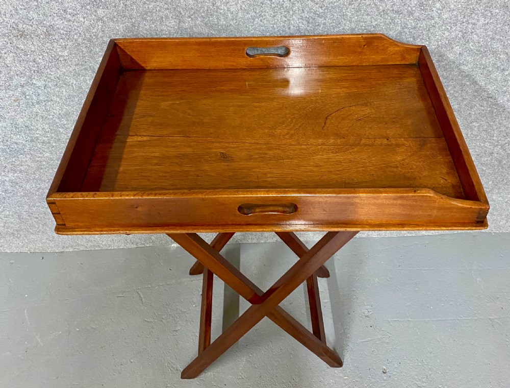 Antique Butler's Tray on Stand View II