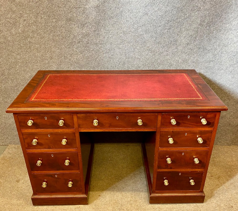 Antique Mahogany Pedestal Desk