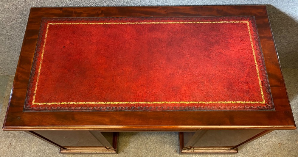 Antique Mahogany Pedestal Desk View VIII