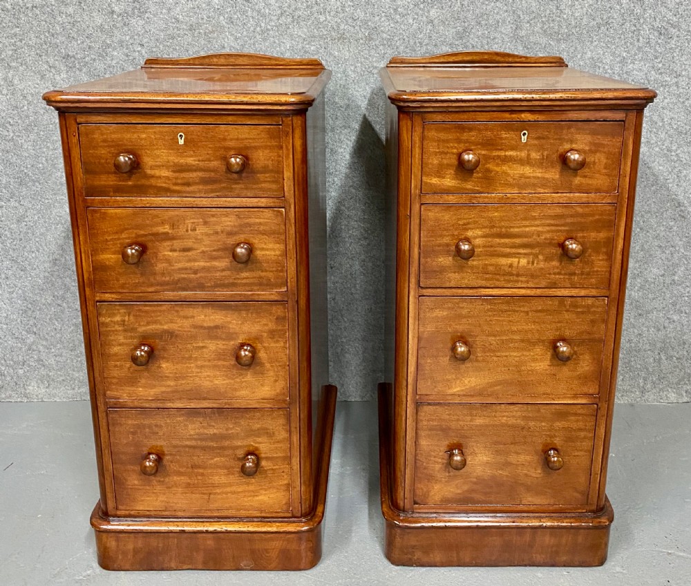 Pair Pedestal Bedside Chests