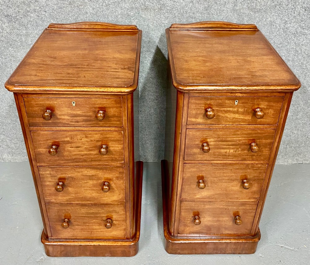 Pair Pedestal Bedside Chests View II