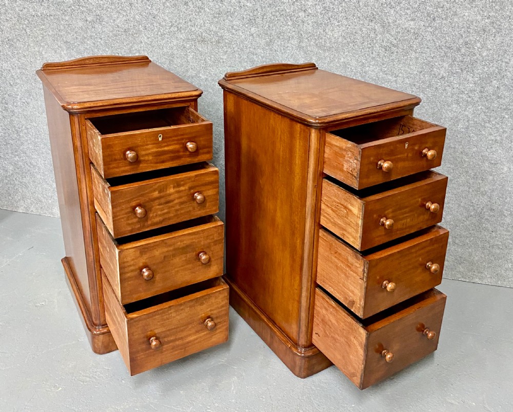 Pair Pedestal Bedside Chests View IV