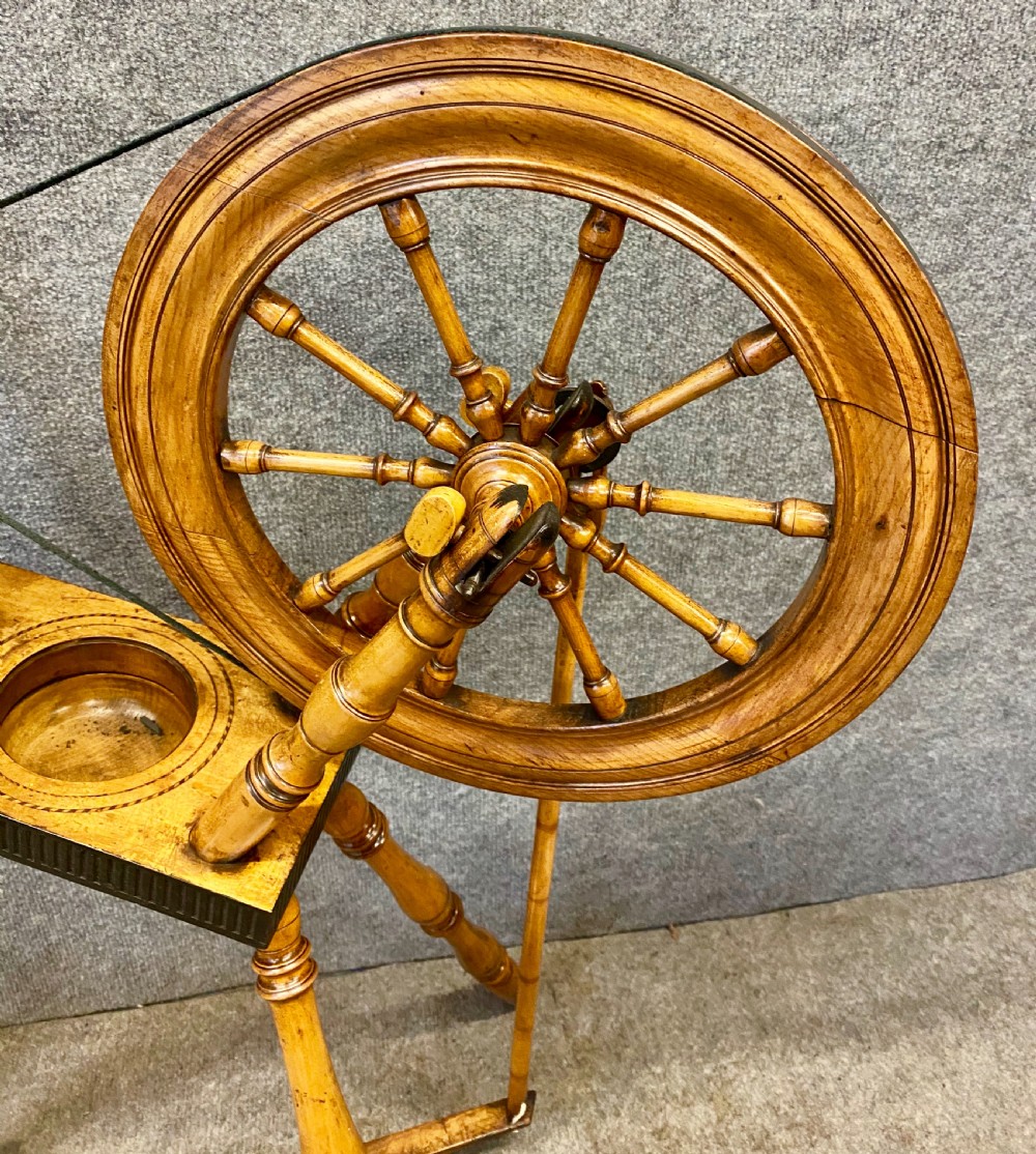 Antique Spinning Wheel View V
