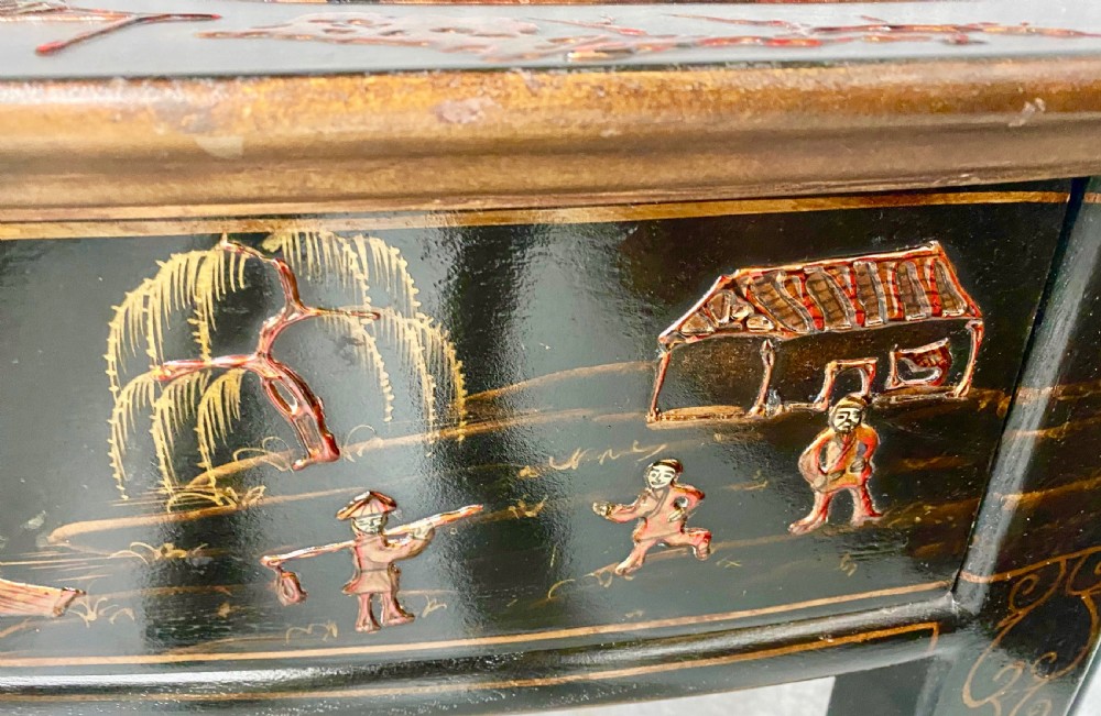 Chinoiserie Demi Lune Console Table View VI