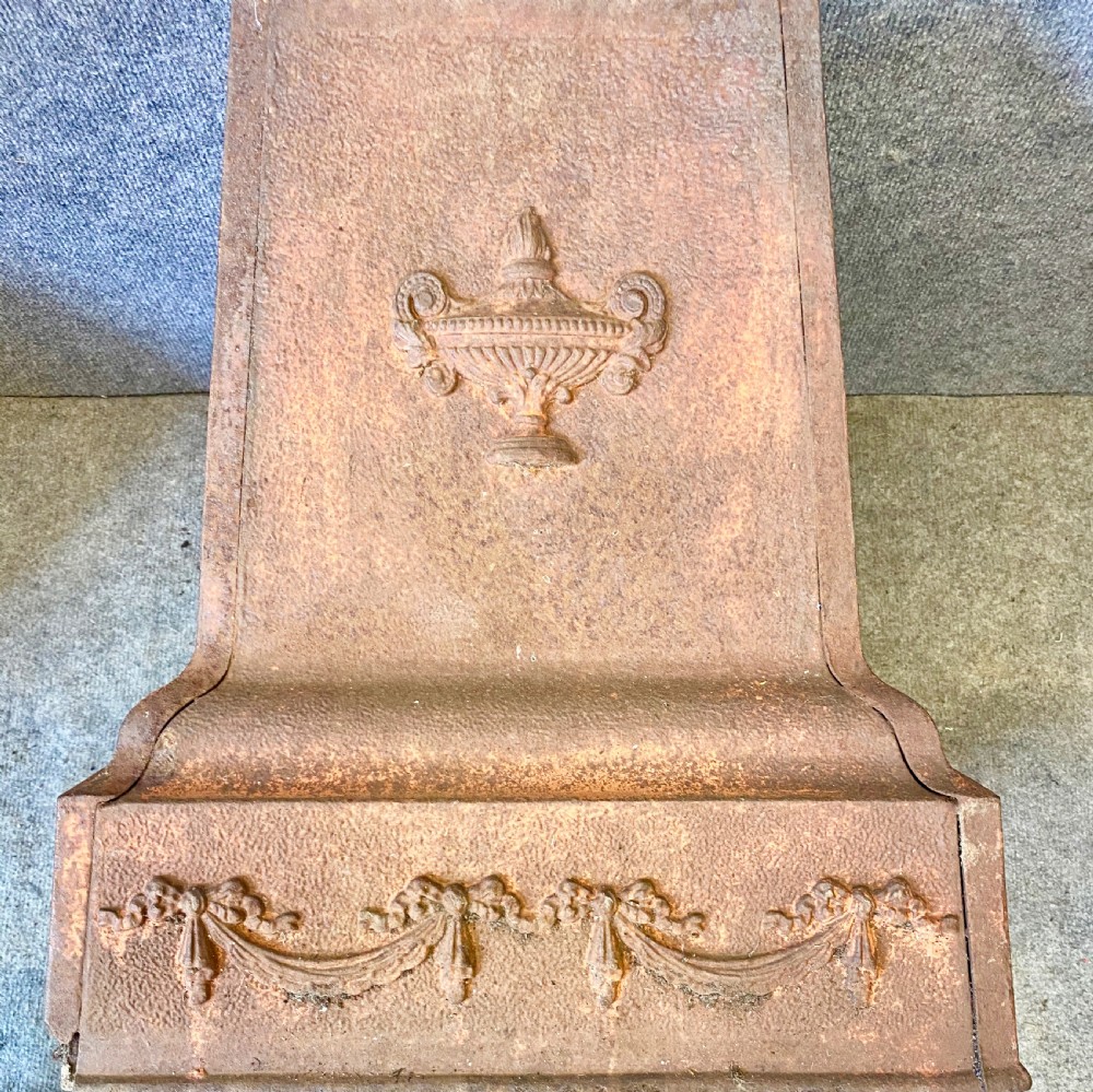 Large Pair of Antique Cast Iron Garden Urns View VII