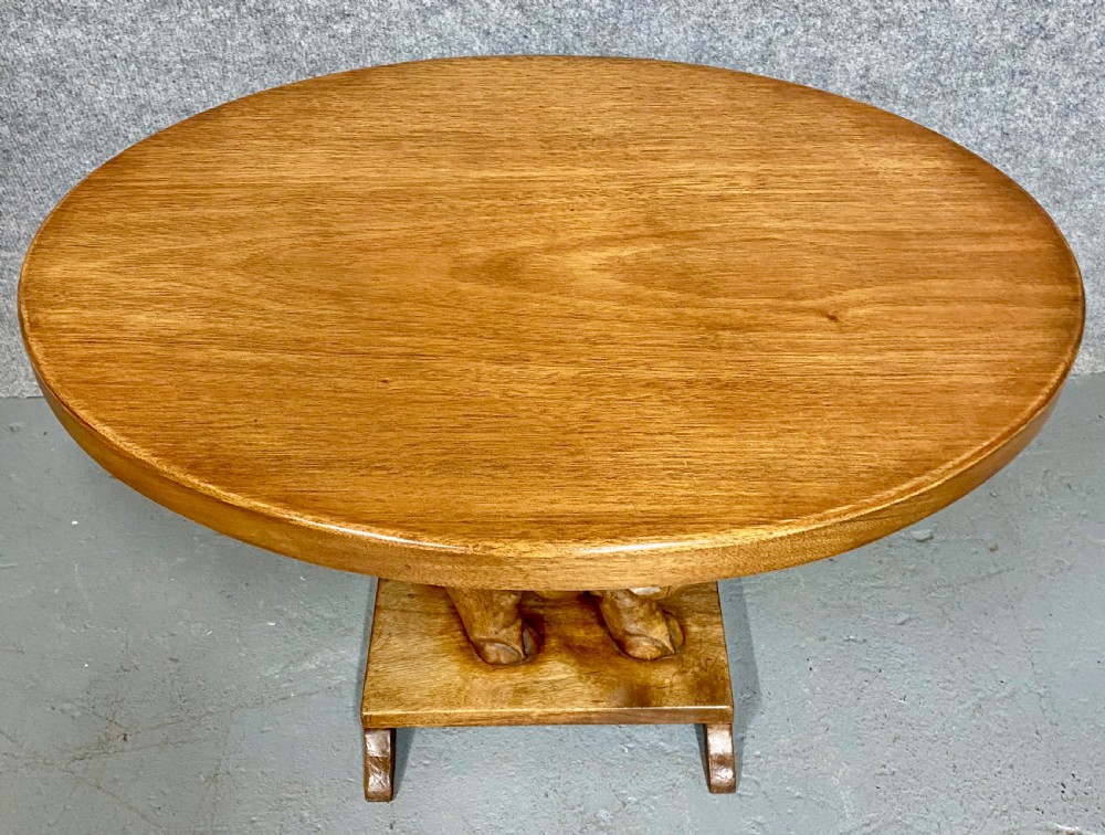 Carved Teak Elephant Coffee Table View II