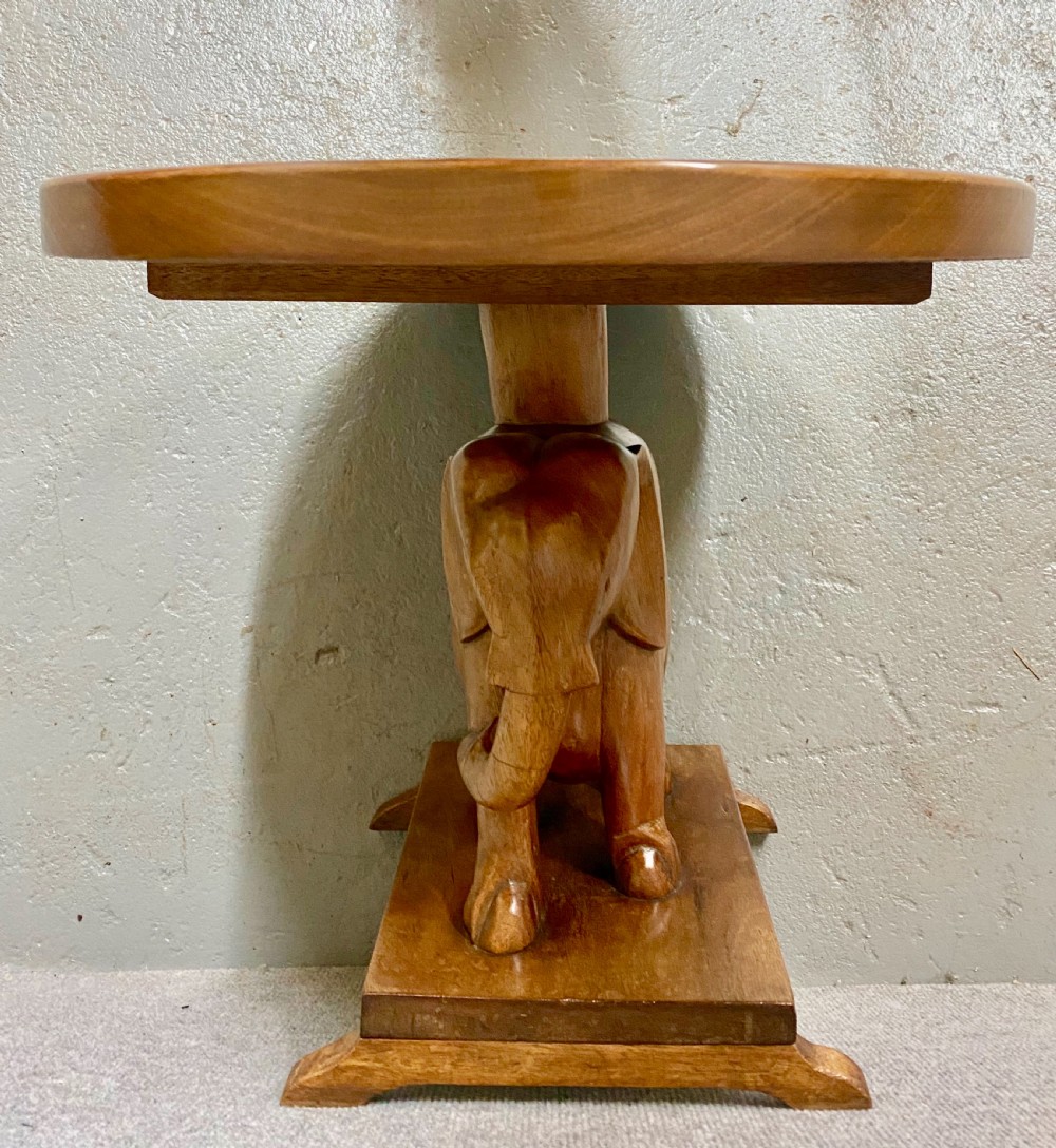 Carved Teak Elephant Coffee Table View VII