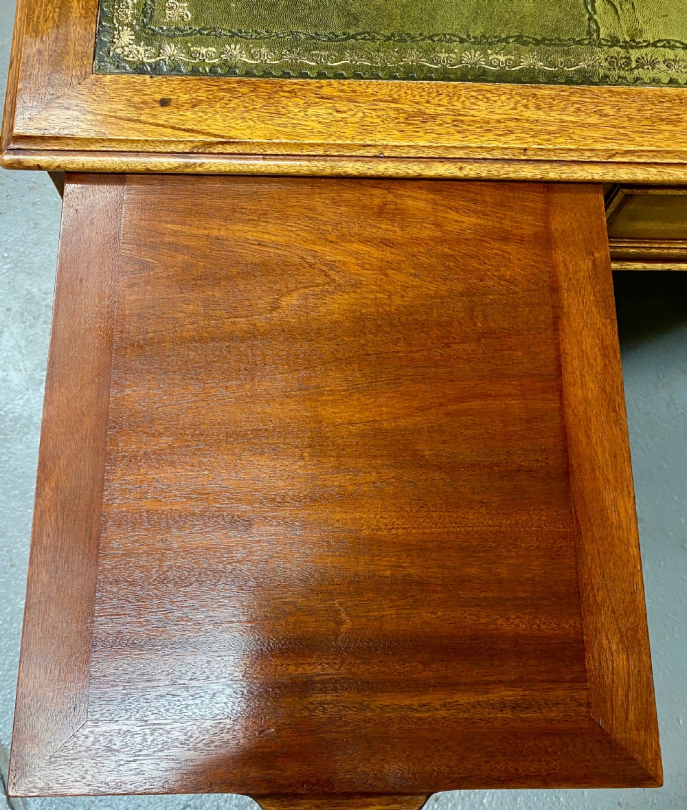Extra Large Antique Mahogany Pedestal Desk. View XVI