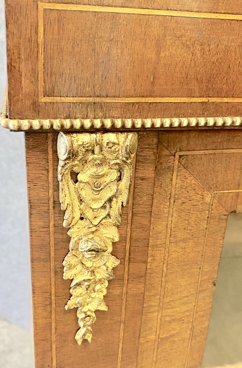 Small Late Victorian Walnut & Inlaid Bookcase View V