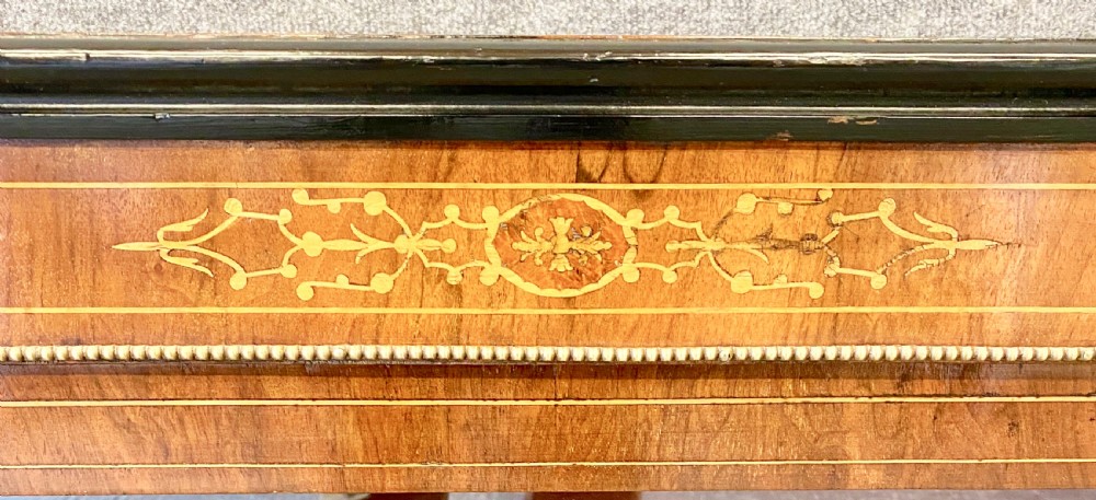 Small Late Victorian walnut & Inlaid Bookcase View VIII